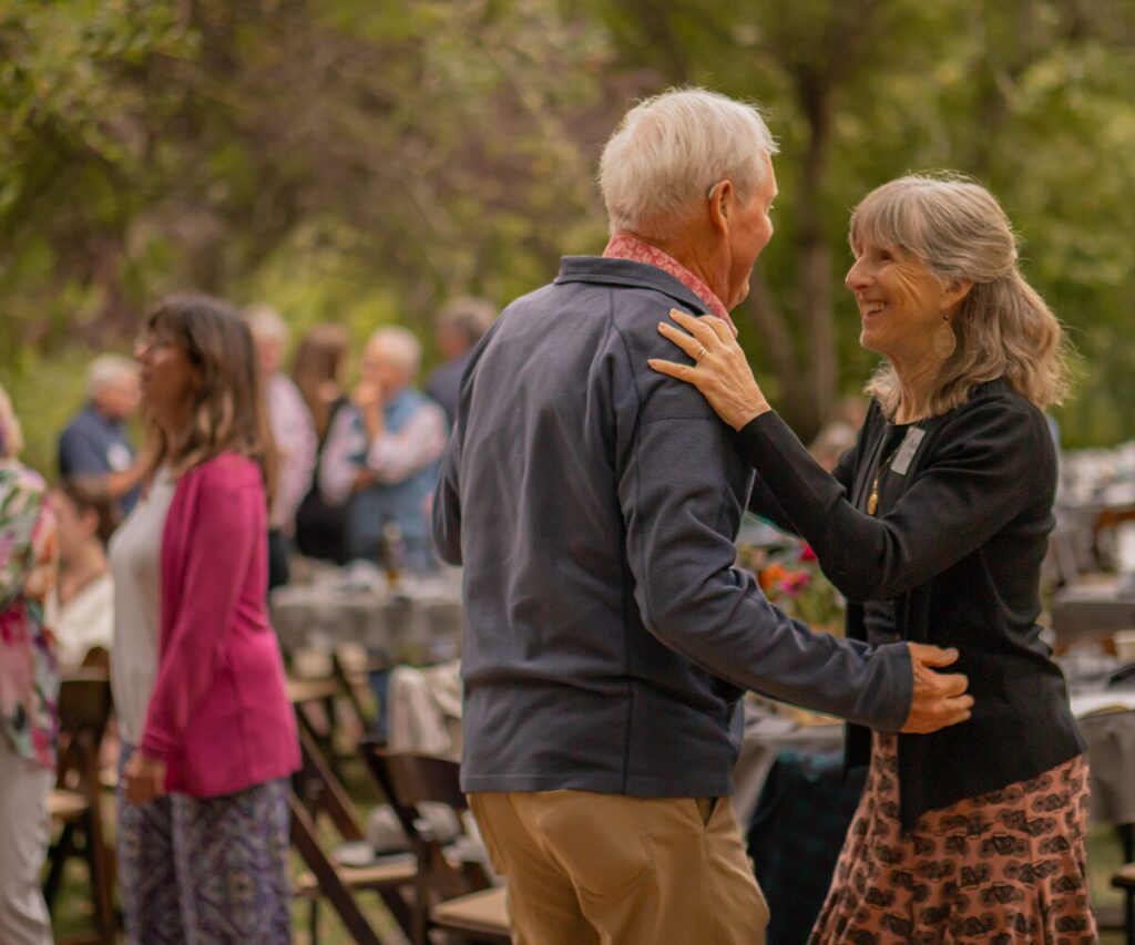 future residents of a senior living community in Northern California dance at a Humboldt Commons event
